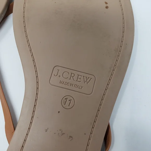 J Crew Italian Leather Thong Sandals Size 11 - Picture 5 of 5